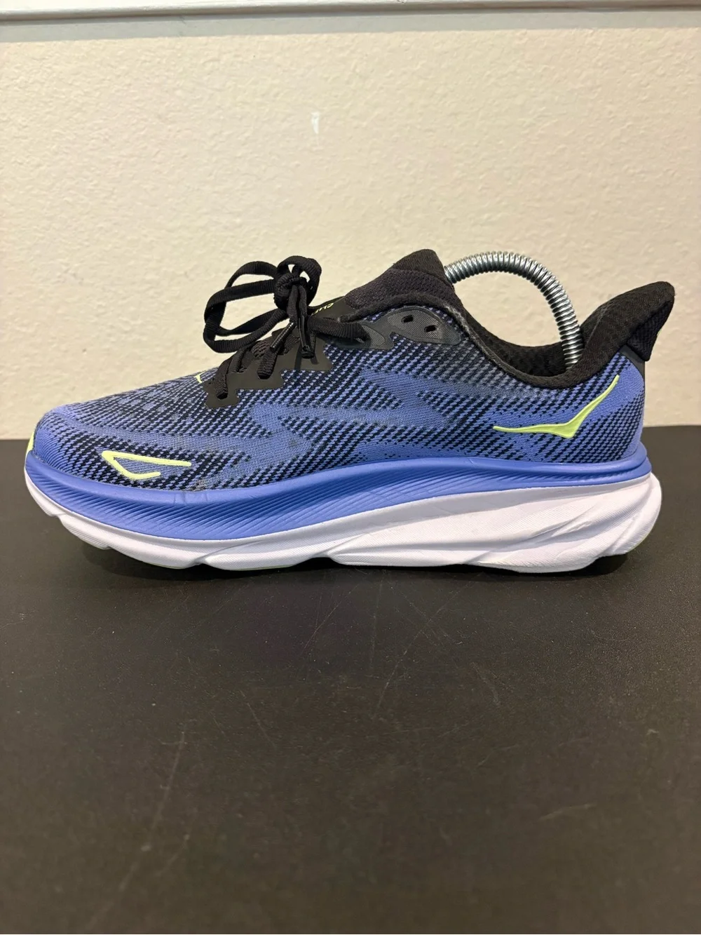 Hoka Clifton 9 Running Shoes Blue Black Women Size 8.5B 1127896 BCKS Sneakers